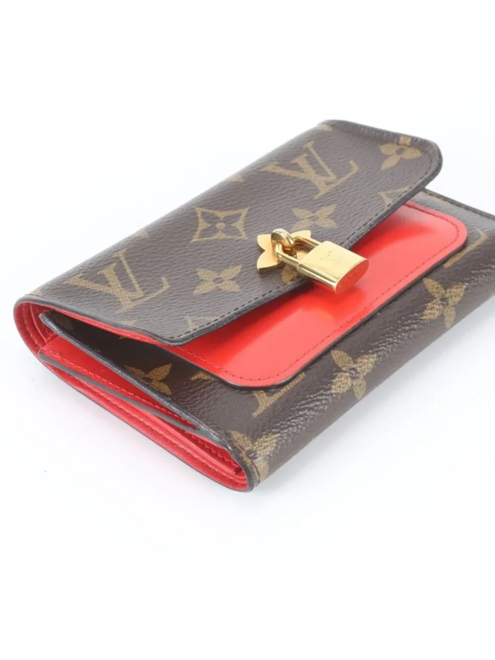 Louis Vuitton Monogram Portefeuille Flower Compact Leather Trifold Wallet